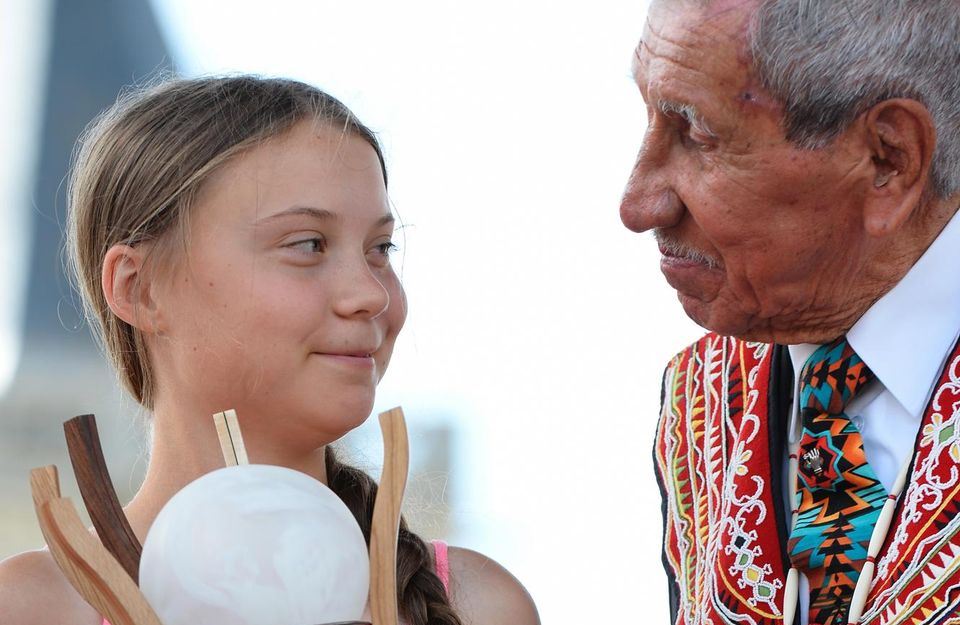 Greta Thunberg received the Freedom Prize on 21 July, the opportunity to meet Charles Norman Shay, veteran careful of environmental issues.