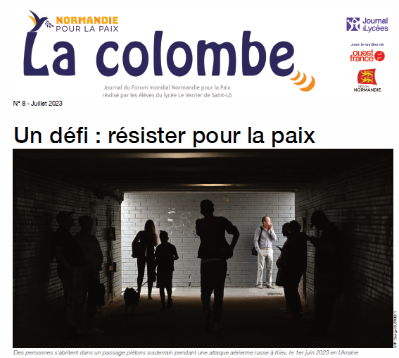 Couverture du n°8 du journal des lycéens La Colombe
