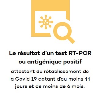 Le résultat d’un test RT-PCR ou antigénique positif