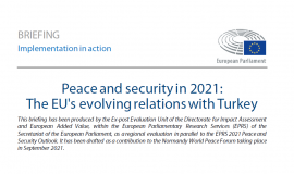 Peace and security in 2021: The EU's evolving relations with Turkey