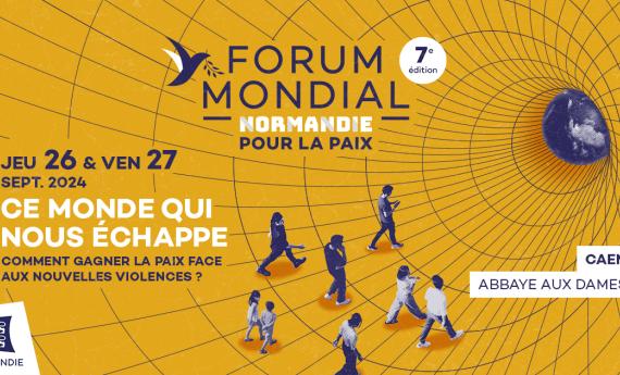 Visuel de la 8e édition du forum Mondial Normandie pour la Paix